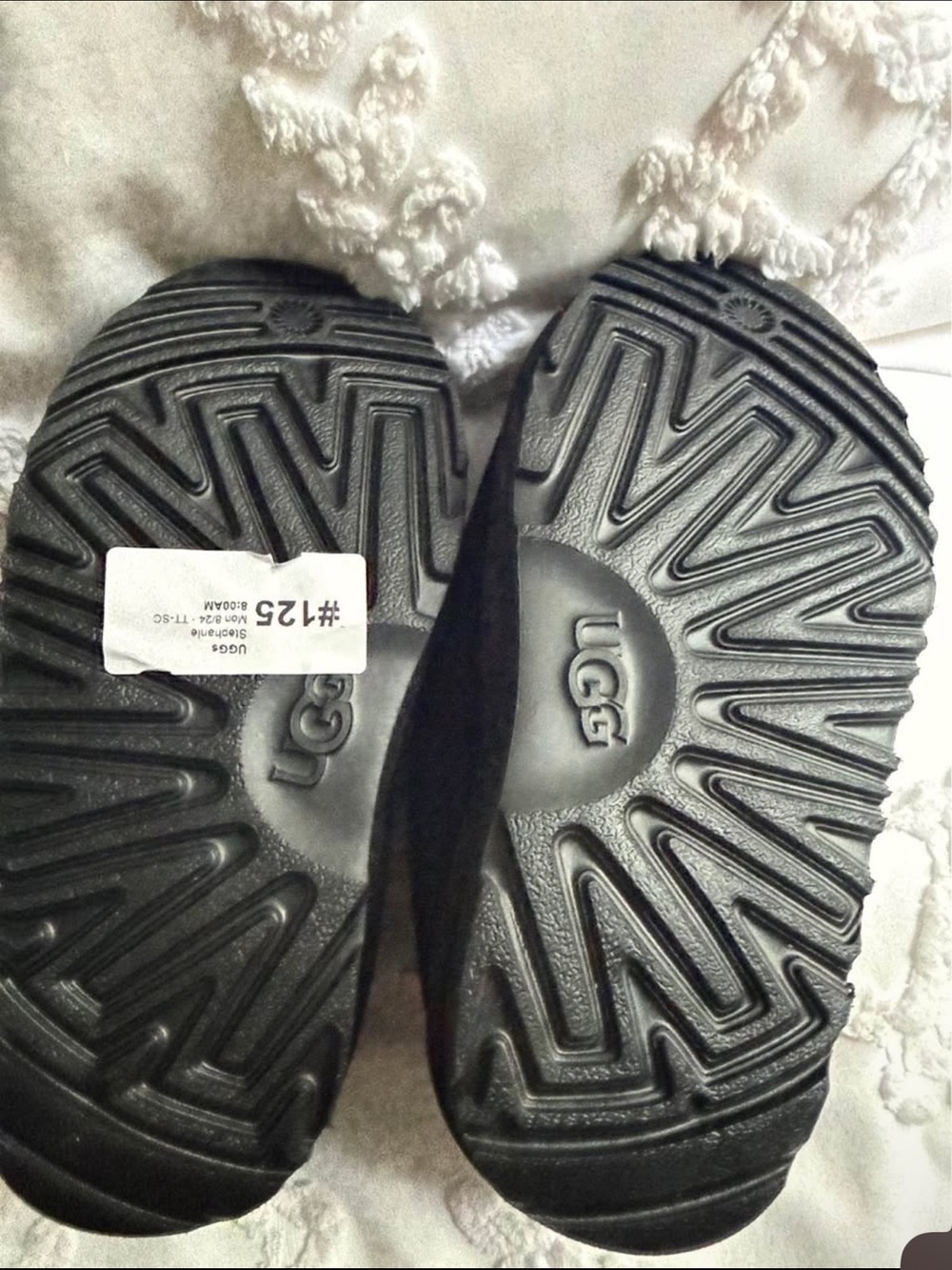 UGG Kids Black Treaded Boots